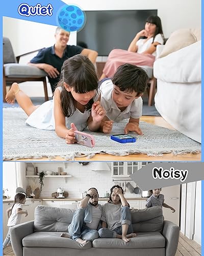 Miniatura 8 de Juguetes de teléfono inteligente azul y rosa para niños con cámara giratoria de 180, juguetes de teléfono para niños pequeños con juegos de