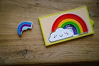 Vista 5 de Chuckle & Roar Rompecabezas educativo de madera, paquete de 4