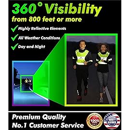 FREEMOVE Reflective Vest Running Gear + 2 Bands & Bag/Ultralight & Comfy Safety Vests with Front Zip Pocket > High Visibility Reflector > for Men, Women > Running, Dog Walking or Cycling