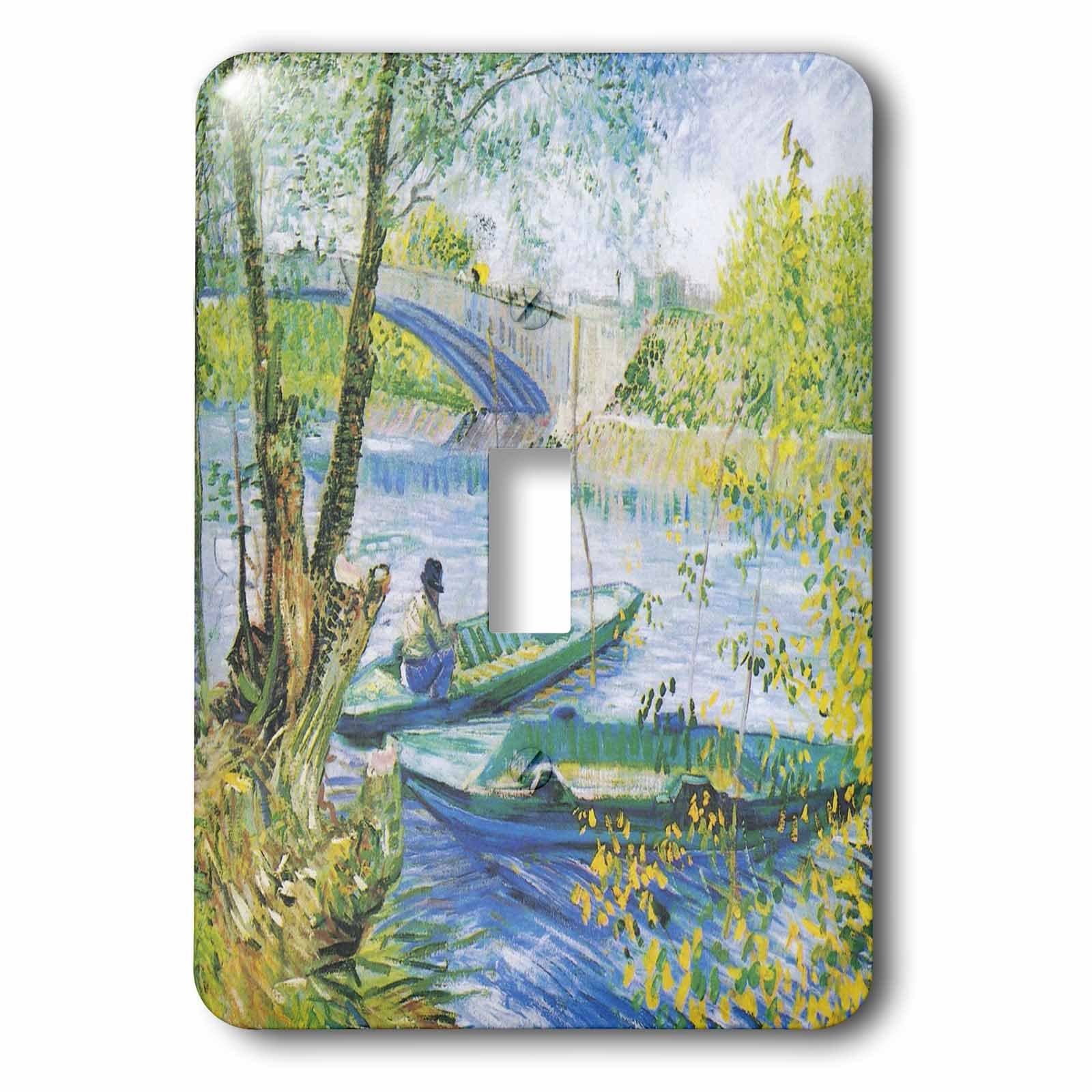 Peinture unique Van Gogh Pêche au printemps plaque interrupteur haut de gamme
