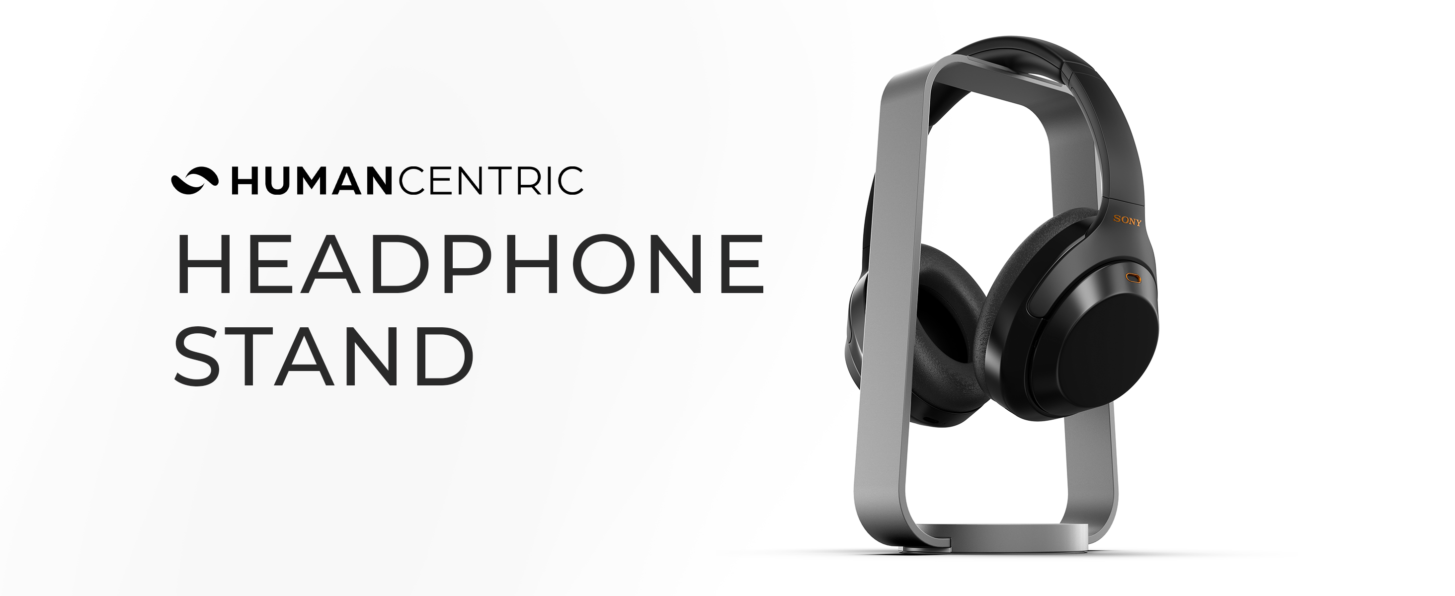 スピーカー・ウーファー HUMANCENTRIC Aluminum Headphone Stand HumanCentric Headphone Stand Headset Holder in Space Gray