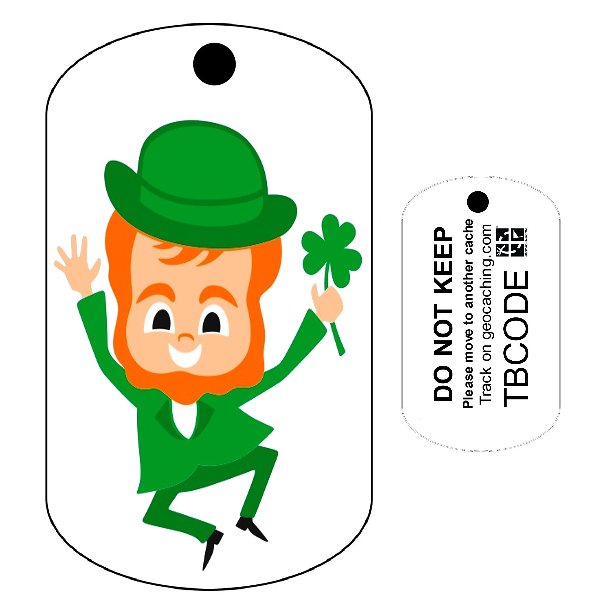 AllCachedUp Lucky the Leprechaun (Travel Bug) For Geocaching Trackable Tag Unactivated Code NEW