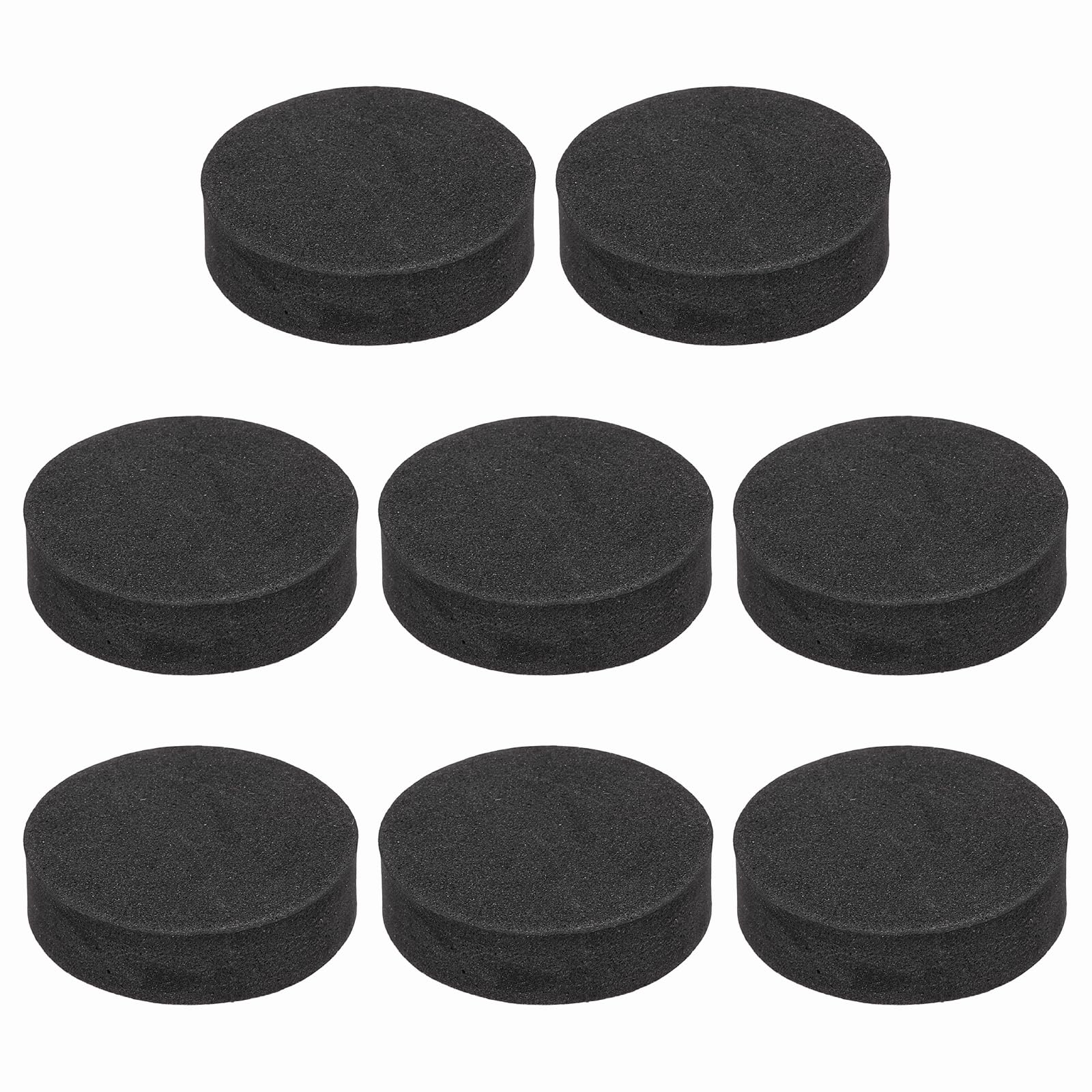 QUARKZMAN 8 Pcs Pieds D'Isolation pour Haut-Parleur Unilatéraux, 35mmx10mm Base en Mousse Antidérapante pour Absorption des Chocs Pieds De Support pour Amplificateur, Noir