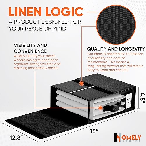 Miniatura 3 de Organizadores y almacenamiento de sábanas - Organizador de almacenamiento de sábanas, organizador de sábanas tamaño King para organización de