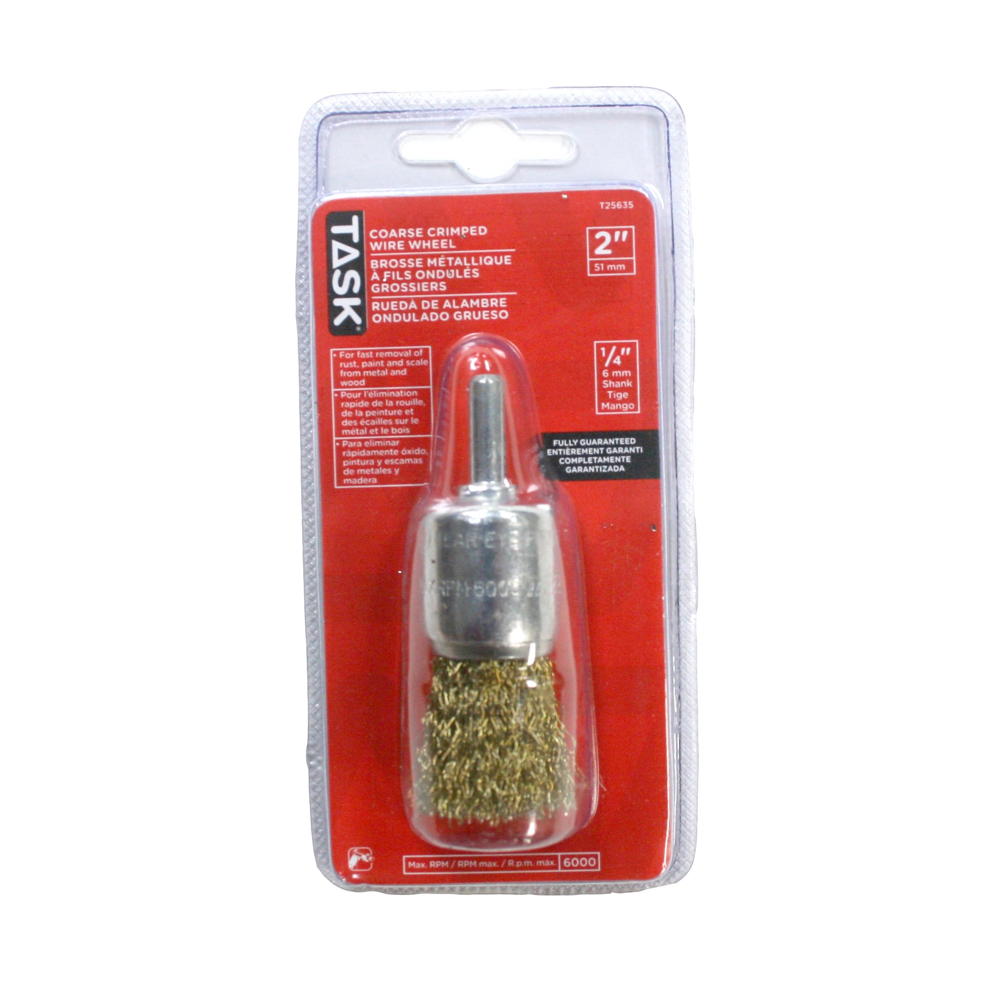 Task T25635 1-Inch Diameter Coarse Crimp End Brush