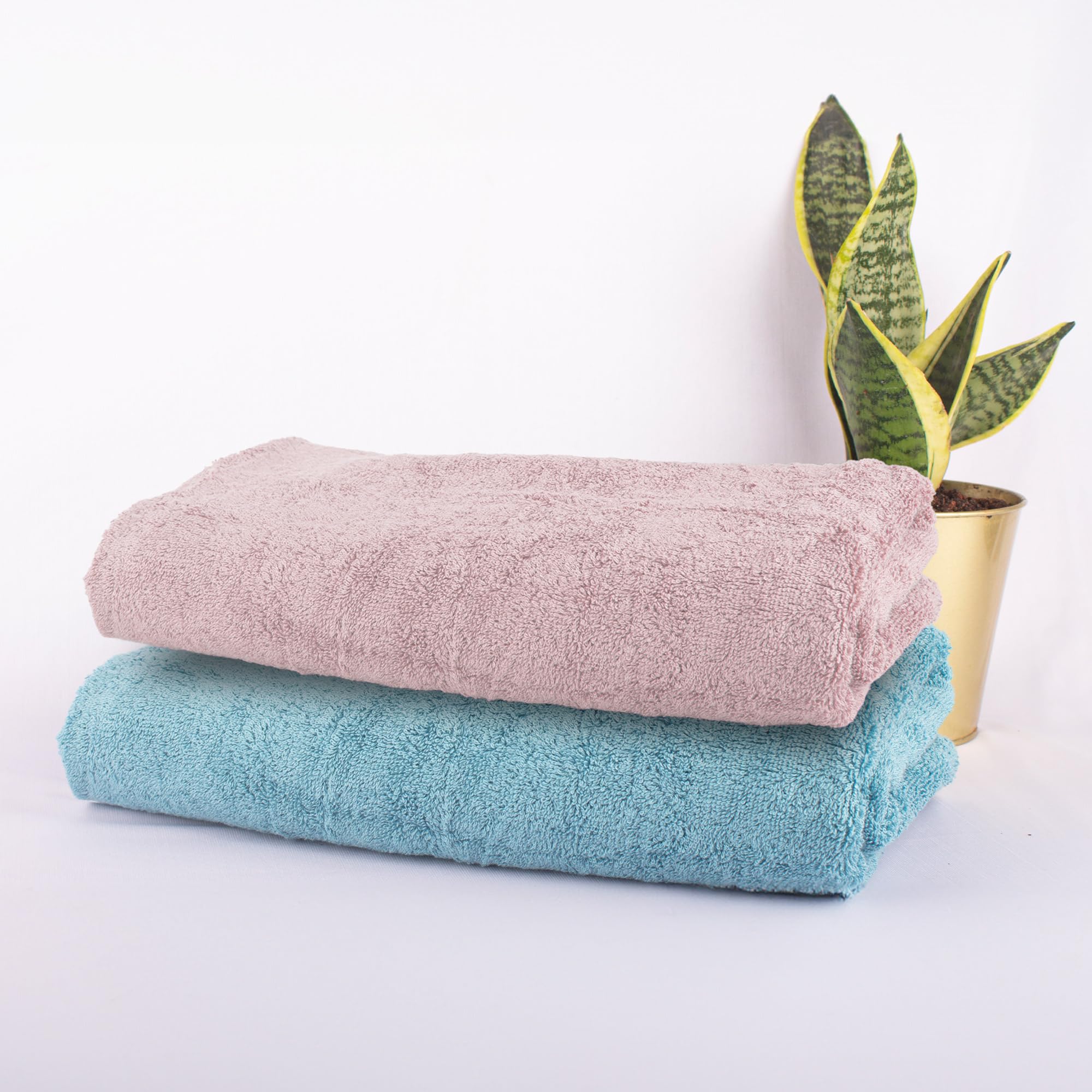 10Club Bamboo Bath Towel Set of 2 | 580 GSM (Pink & Blue) | 152 X 70 Cm | Soft, Highly Absorbent, Quick Dry & Anti-Microbial | Towels for Bath | Large (B0D844B3MN) Amazon Price History, Amazon Price Tracker