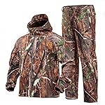 YEVHEV Quiet Hunting Clothes Suit Clothing Gear Camouflage Hoodie Jacket Pants