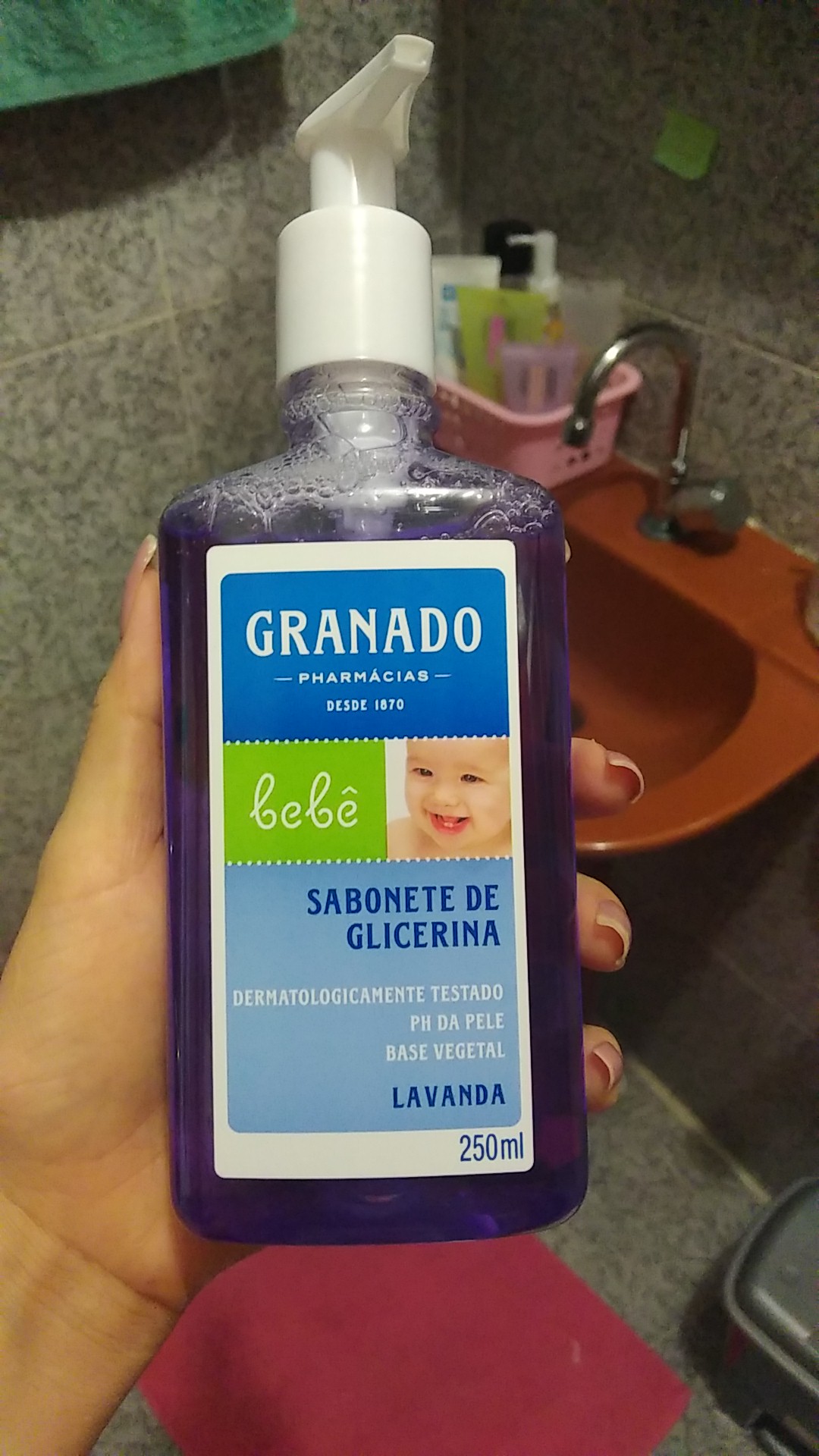Sabonete Líquido Bebê Glicerinado com Lavanda 250ml, Granado