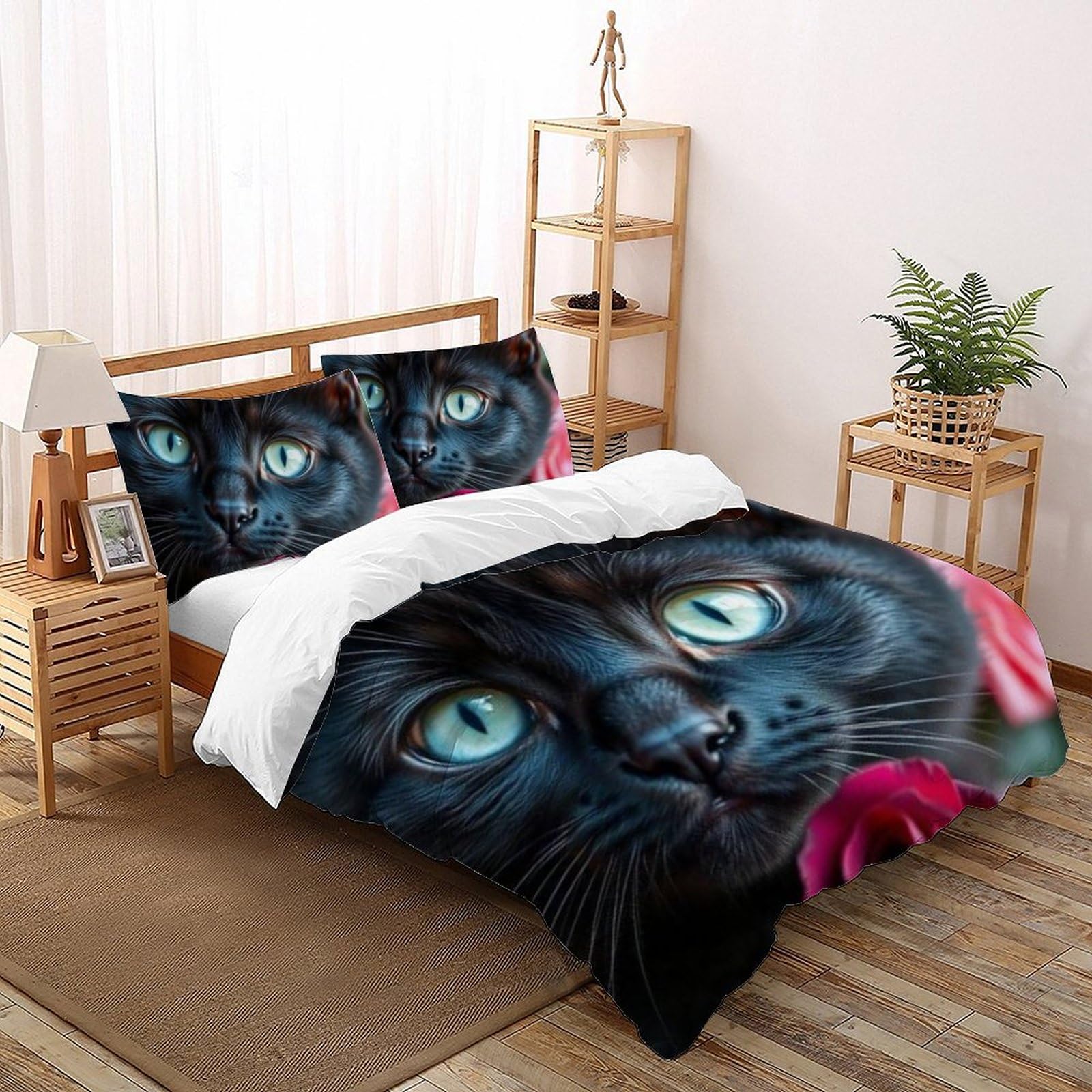 Housse de couette 260x220cm microfibre animaux garçon Le Chaton