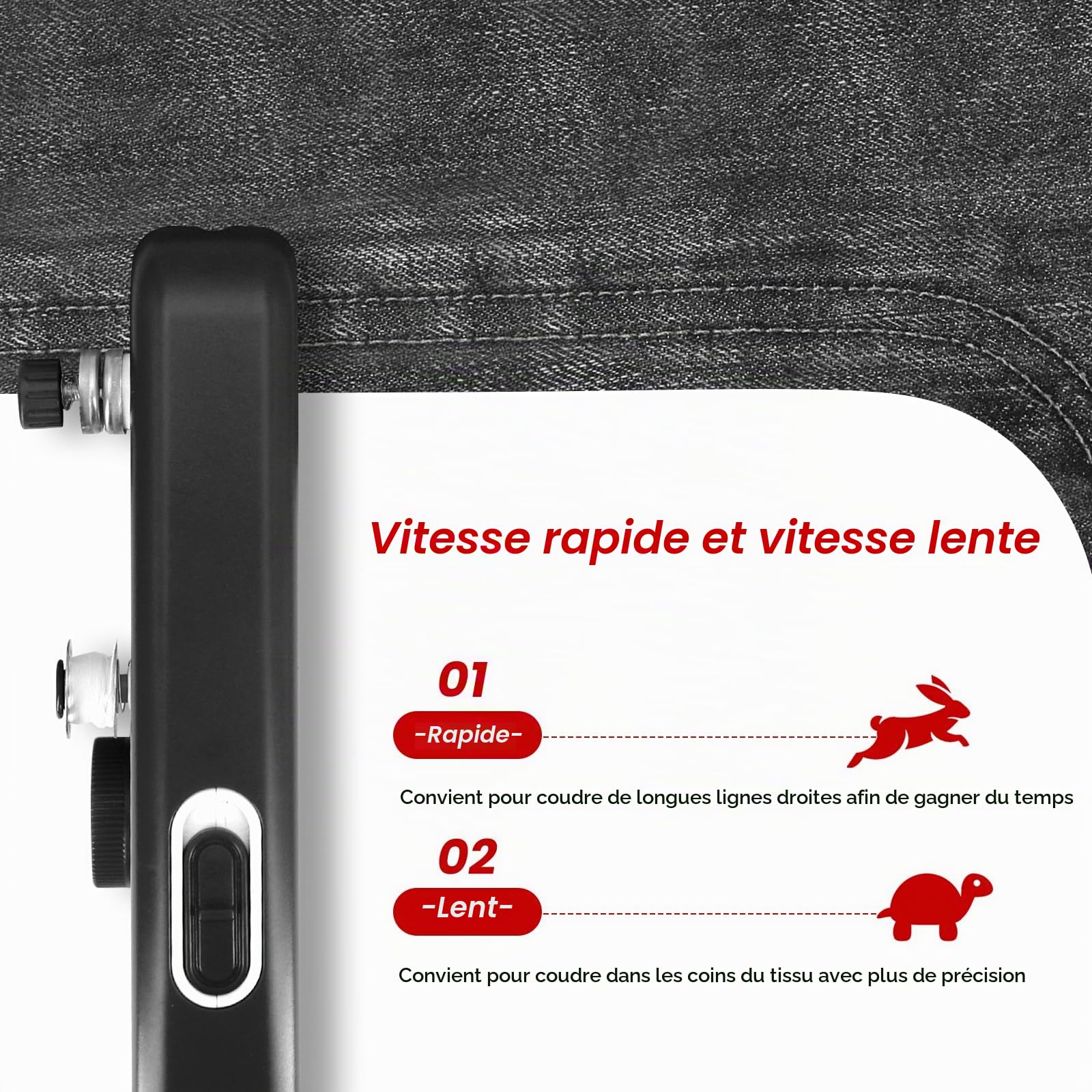 Machine à Coudre Portative Mini Électrique – Couture Rapide | Simple d'Utilisation pour Débutants et Adultes – Adaptée à Tous Tissus, Prêt-à-Porter, Idéale en Voyage