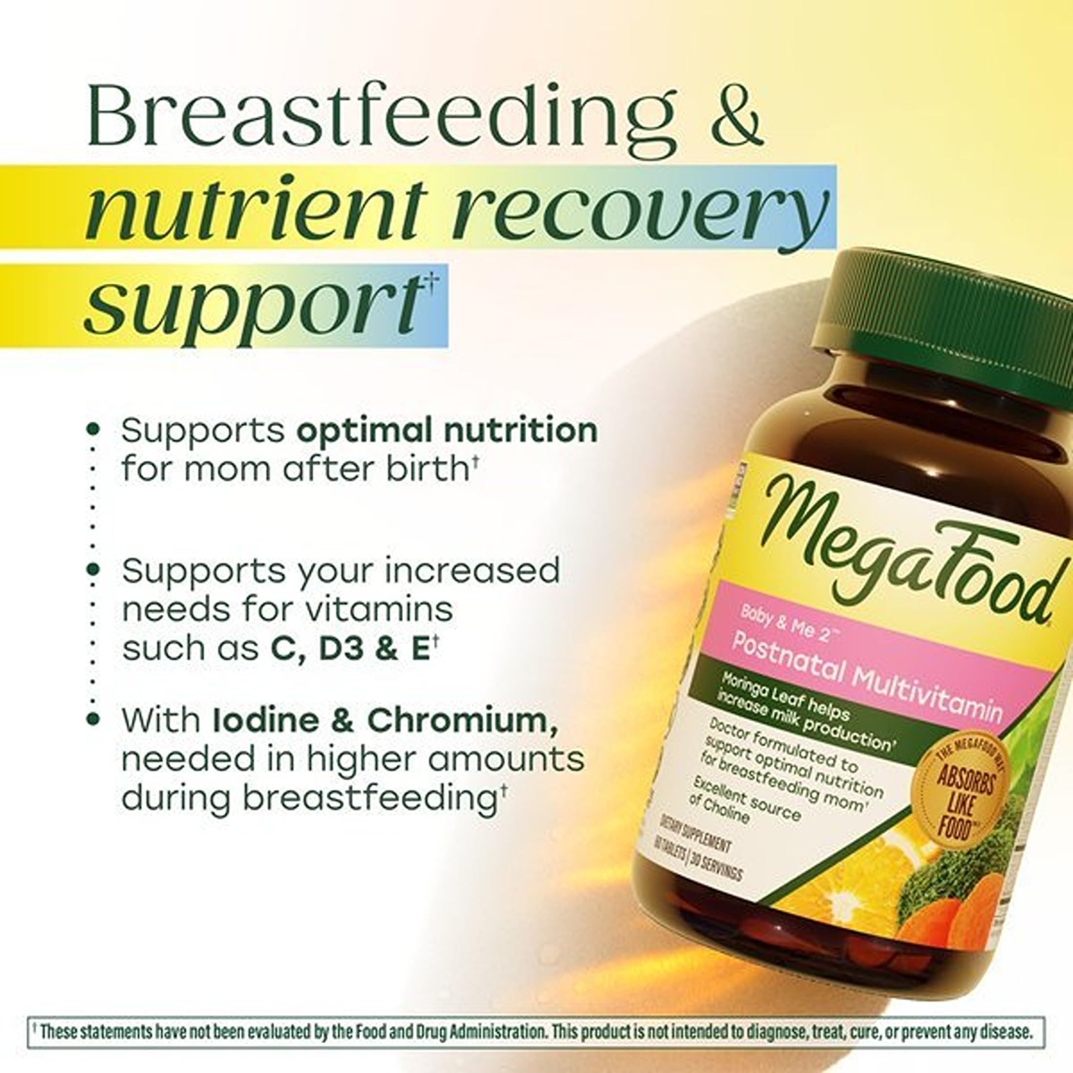 MegaFood Baby & Me 2 Postnatal Vitamins for Women with Moringa, 60 Tablets — Amazon image 5