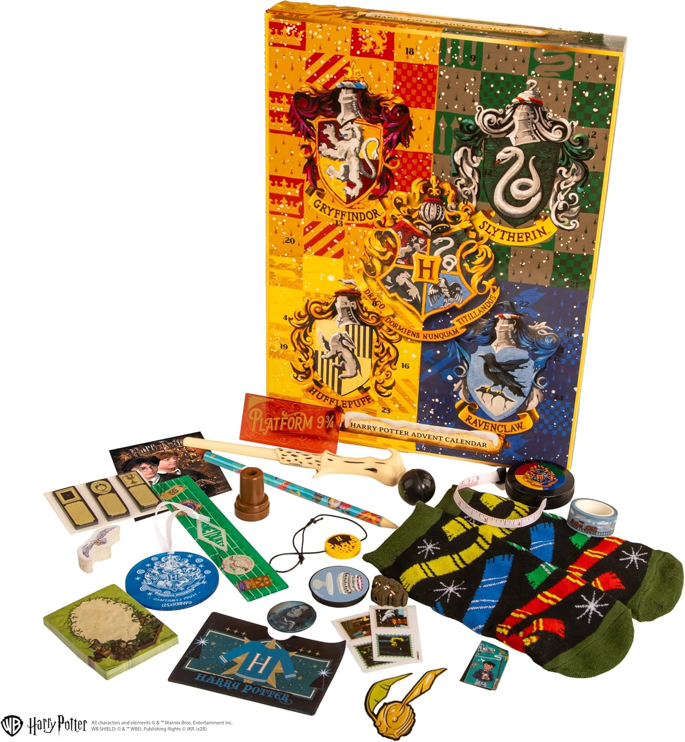 HARRY POTTER - Budget Advent Calendar 2025-24 Magical Wizarding World Gifts & Accessories - Stationery, Jewelry & Surprises - For the Christmas Countdown - Official License - Cinereplicas