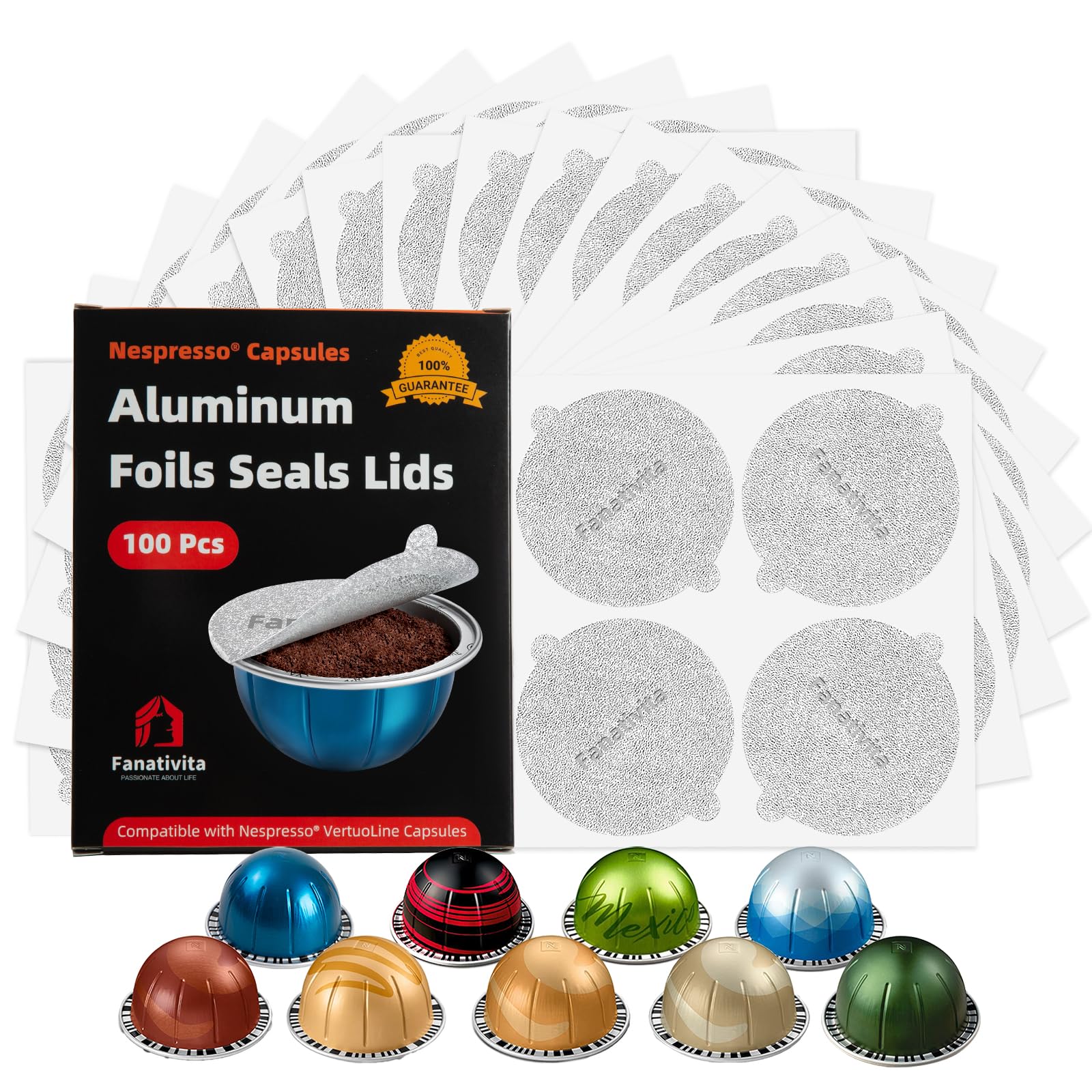 Nespresso Vertuo Pod Covers - 100 Pack -1