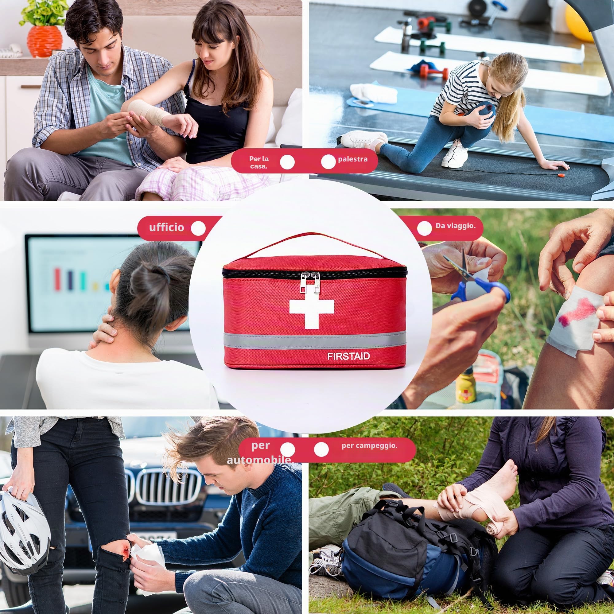 Romon Borsa Pronto Soccorso Viaggio, Impermeabile Kit di Pronto Soccorso Vuota, Alta capacità Borsa Medica Portatile Sportiva, Kit Medico Vuota per Viaggio Ufficio Casa All'aperto