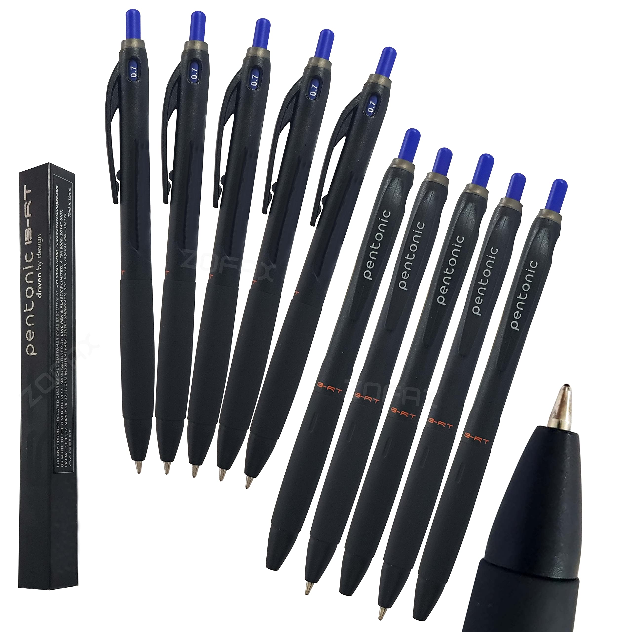 Linc Pentonic Rt Retractable Ballpoint Pens Blue 7mm Fine