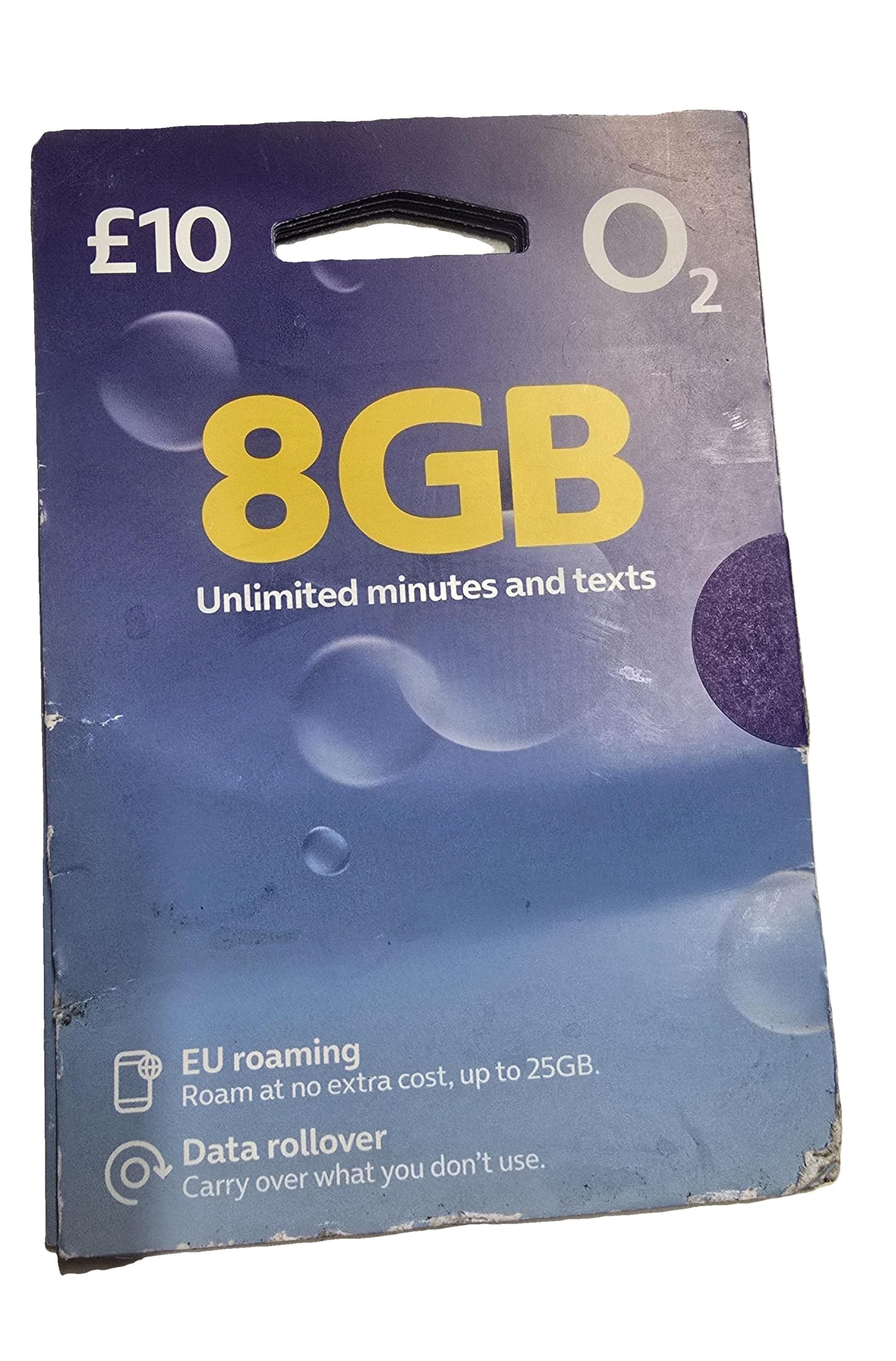 O2 | Pay As You Go Sim Card From O2 | Black 8GB/£10