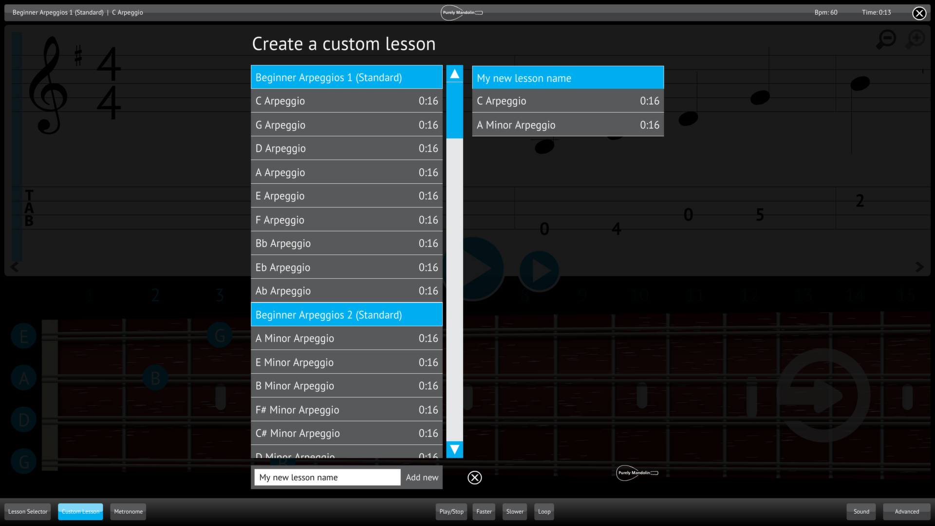 Learn Mandolin with Music Lessons from Purely Mandolin App on the
