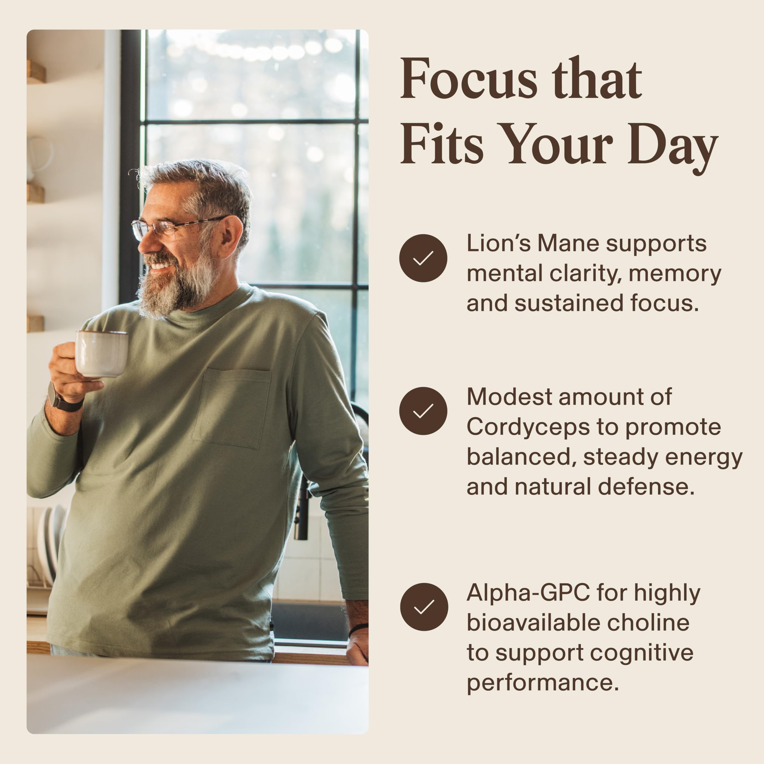 Real Mushrooms Lion's Mane Focus Capsules with Alpha GPC, 90ct — Amazon image 5