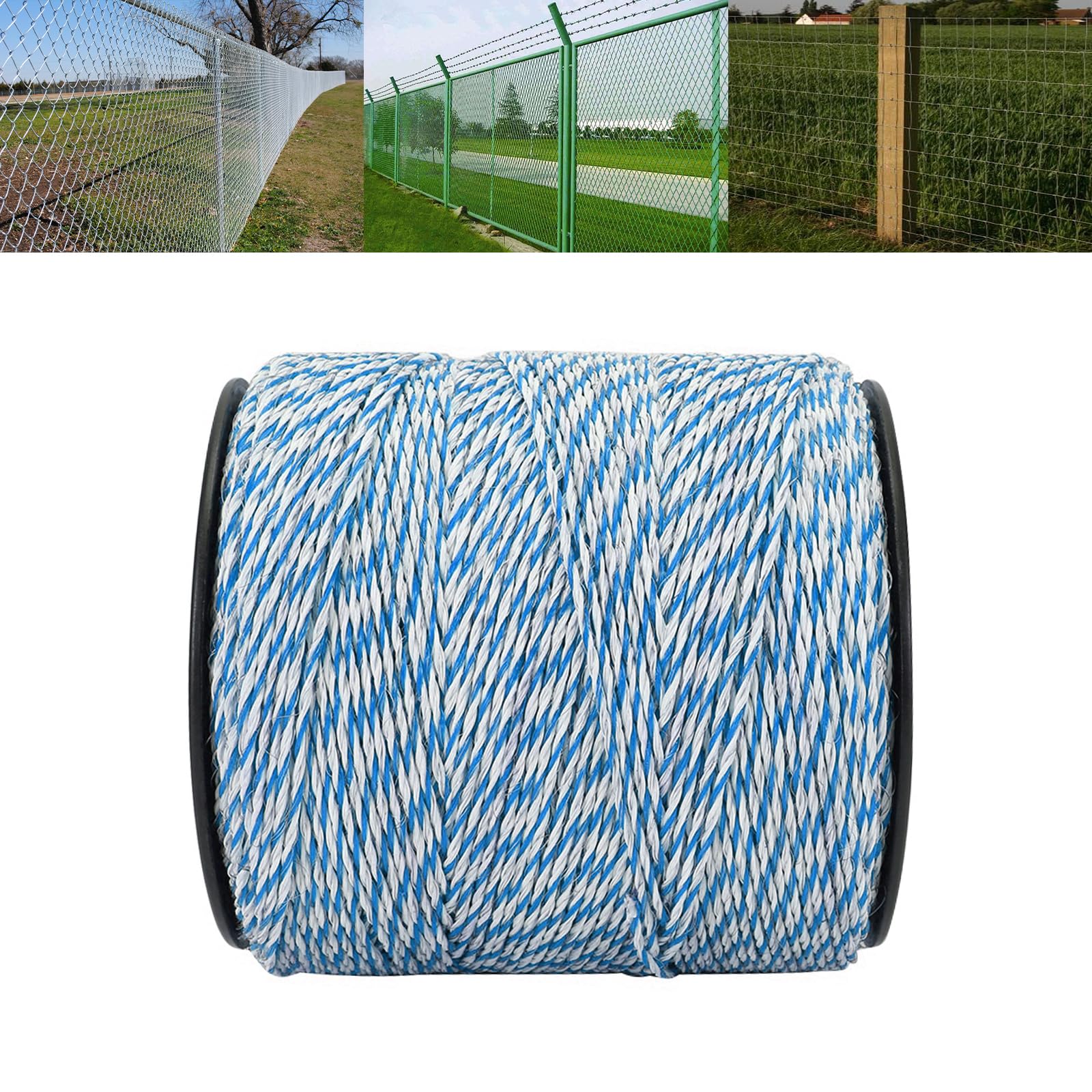 Alvinlite Polywire 500m Recinzione Elettrica: Turbo Cavo Con 6 Fili Acciaio Inox, Portatile E Resistente
