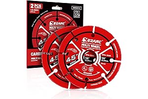 Ezarc Ezamax Carbide Discs Wheels 4-1/2" for Cutting Wood + Nails