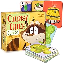 Melon Rind Clumsy Thief Junior Math Card Game, Adding to 10 Fun for Kids Ages 5-7+, Award-Winning Family Game for 2-4 Players, Educational to Develop Math Skills with Confidence