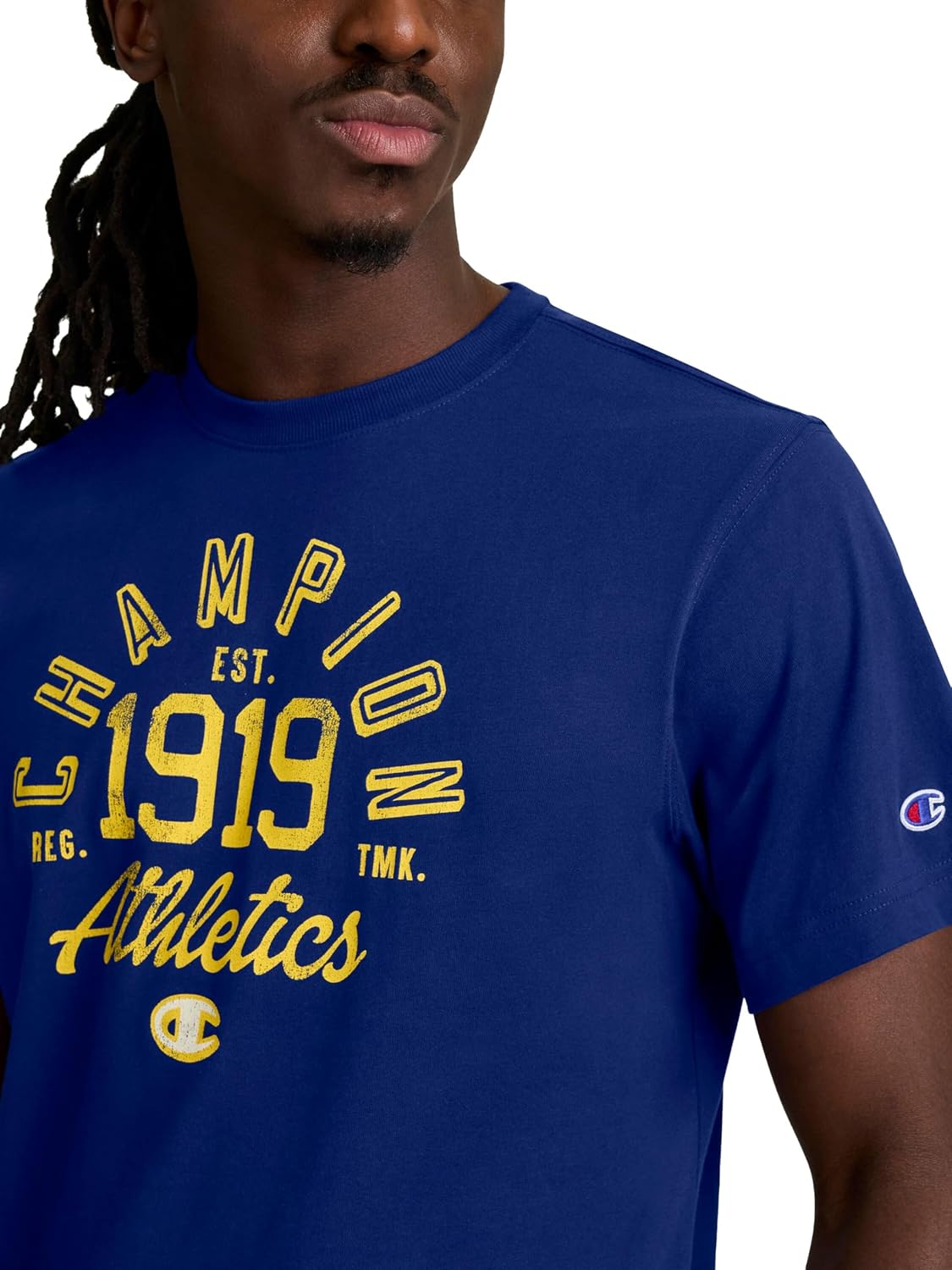 Champion Men's Classic Graphic Short Sleeve T-Shirt, Standard Fit, Modern Retro Gothic '19 Graphic