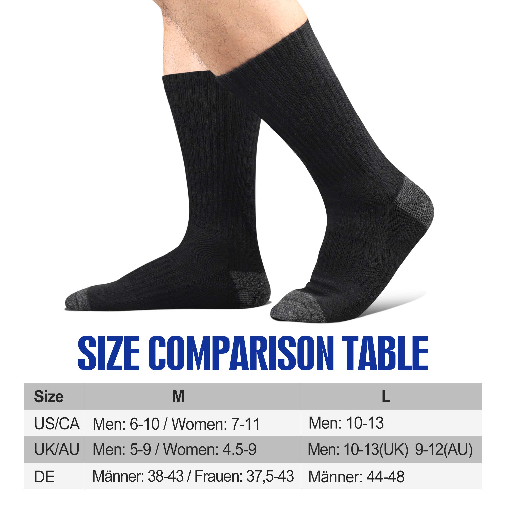 CLOSEMATE Calcetines Deporte Largos Hombre 6 Pares Deportivos Antiampollas Altos Antisudor Antideslizantes Transpirable Compresión Para Trabajo Running Senderismo Trekking Ciclismo Blanco Negro Gris