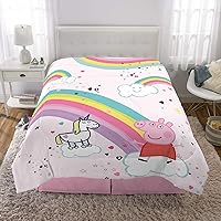 Vista 6 de Franco edredón reversible y muy suave para niños, ropa de cama de tamaño individualmatrimonial, Peppa Pig