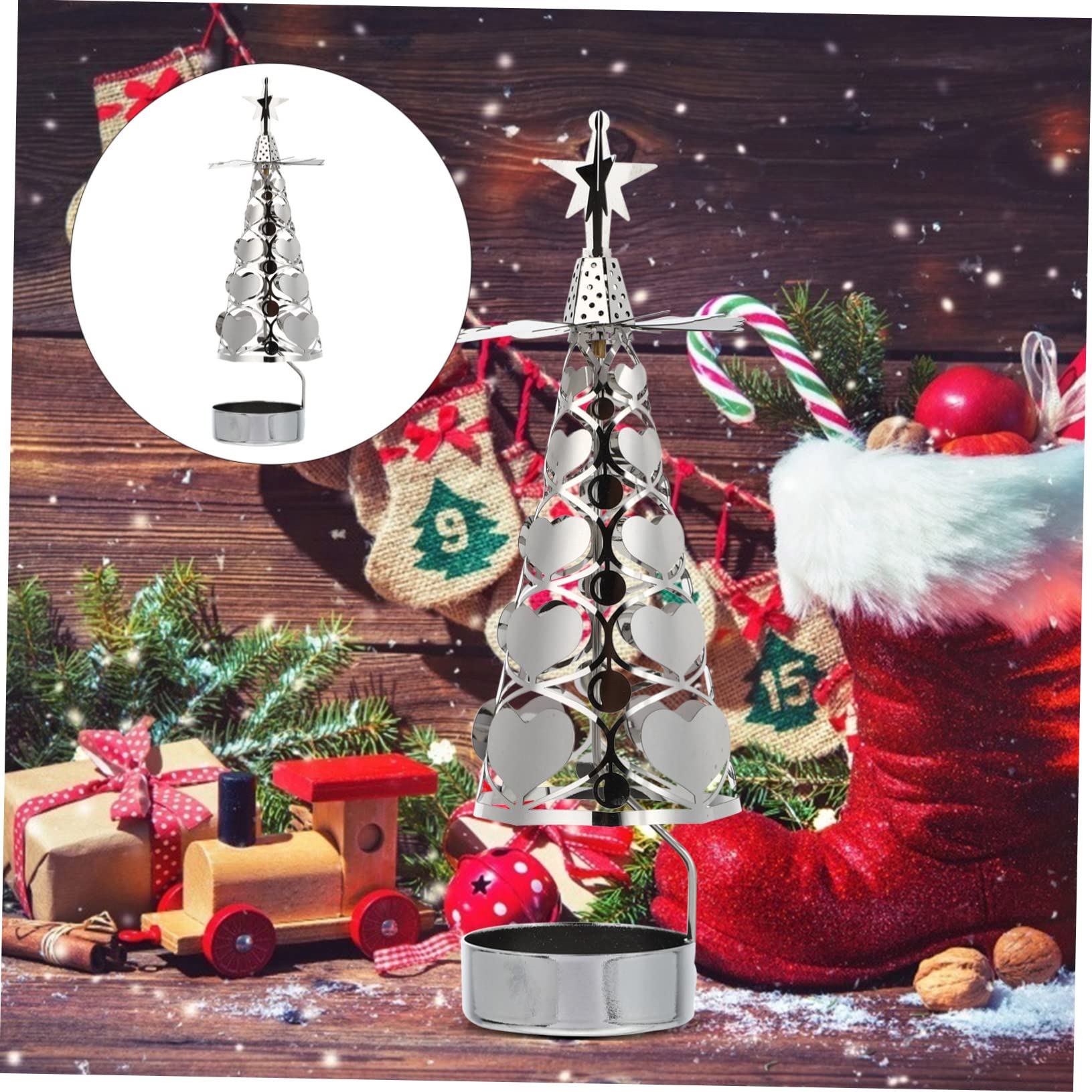 ツリー型キャンドルホルダー Amazon｜Lurrose シークリスマスツリー型キャンドルホルダー 置用