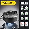 EDGING CASTING Pre-Seasoned Cast Iron Dutch Oven Pot with Lid Round, 5 Quart, Black,(DO-05)