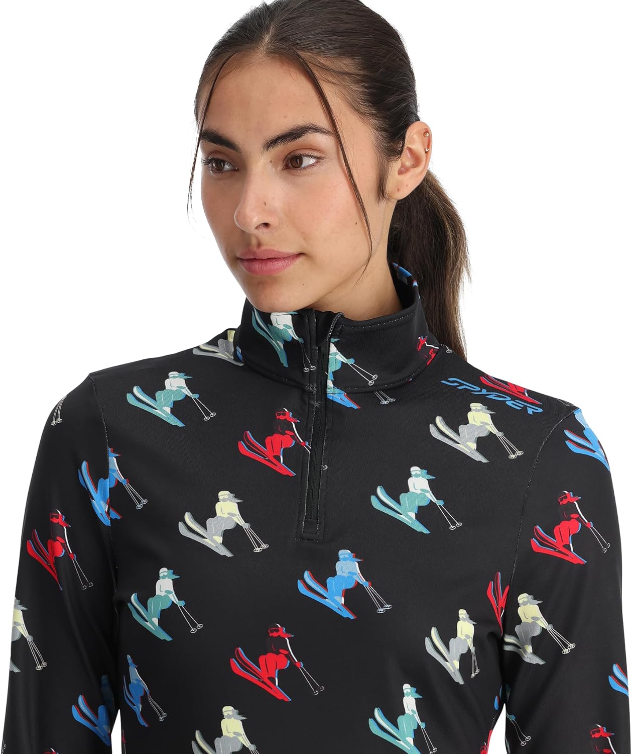 Spyder Women's Vivid Half Zip T-Neck Ski Base Layer