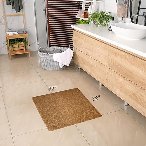 Vista 80 de Alfombra lavable a máquina para cocina y baño, diseño de voluta, color gris, respaldo antideslizante de gran