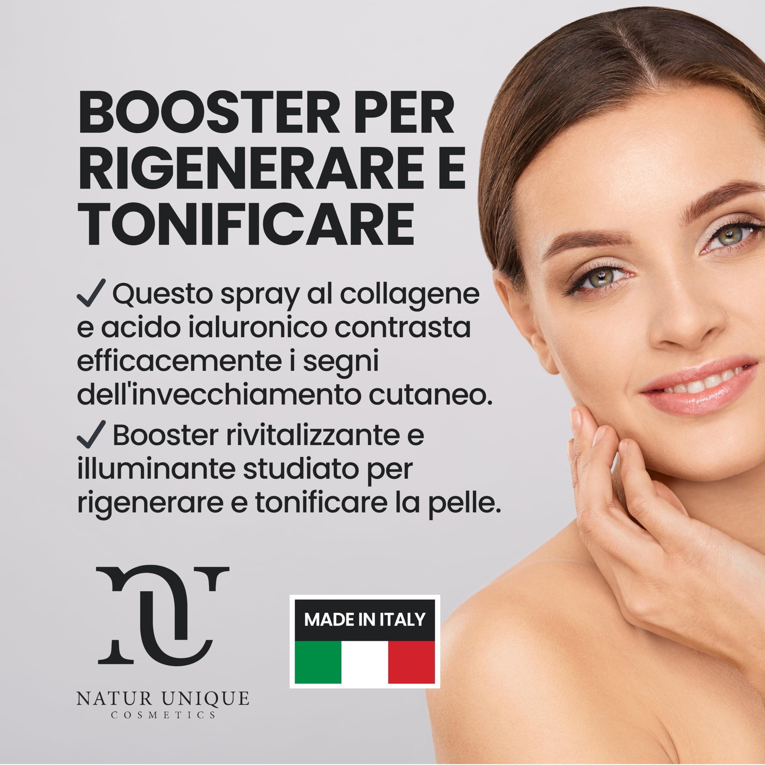 Natur Unique - IALUCOLLAGEN COLLAGEN INTENSIVE SPRAY VISO 50ML | Booster Rivitalizzante e Illuminante con Collagene e Acido Ialuronico | Prodotto in Korea