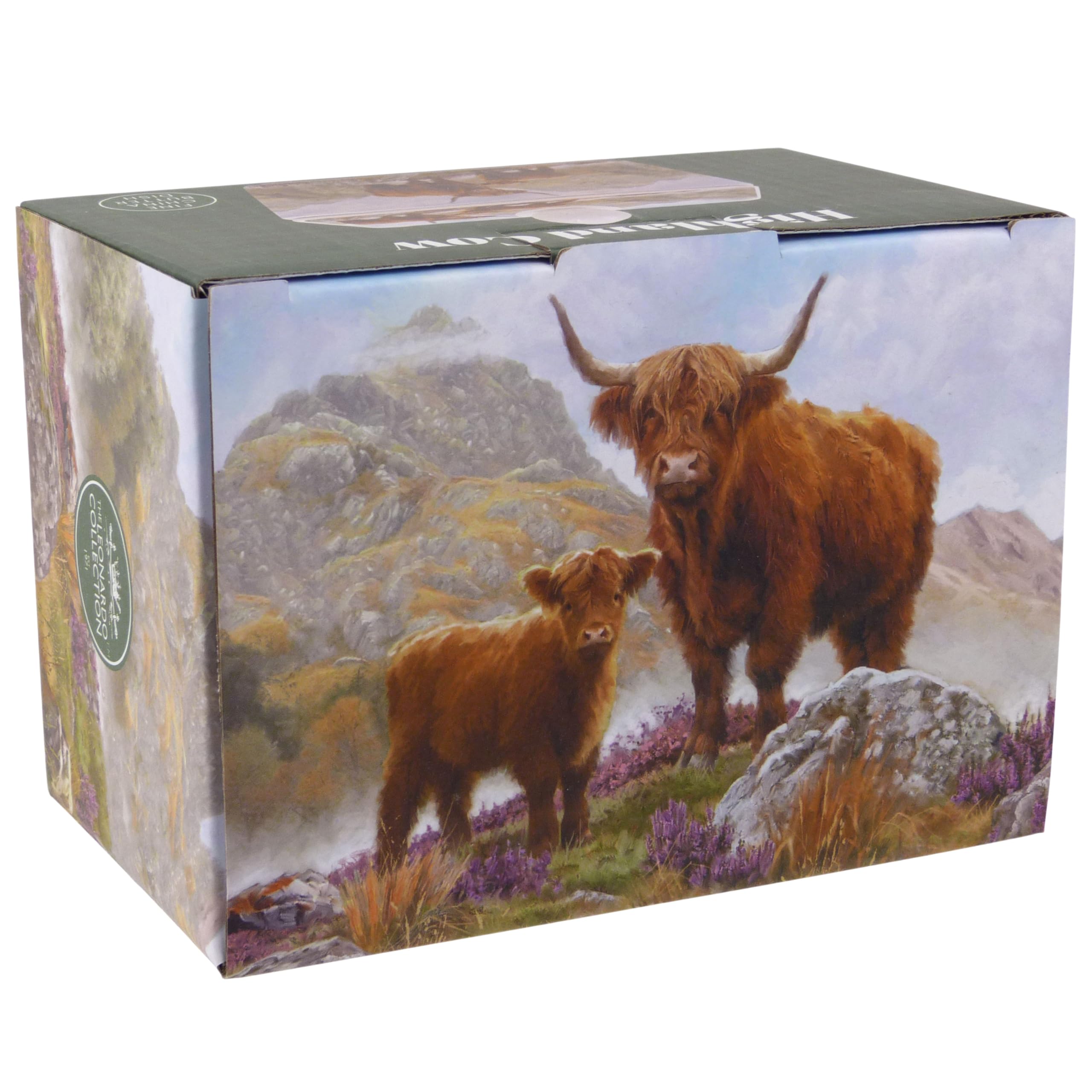 The Leonardo Collection Highland Cow Butter Dish by Macneil Studios, White Or Light Cream - Image 4