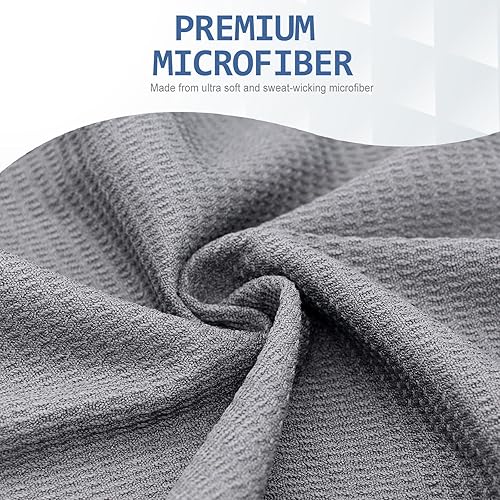 Miniatura 6 de Eunzel Toalla de yoga caliente, toalla para esterilla de yoga, absorbente del sudor, puntos de agarre antideslizantes, bolsillos de esquina más