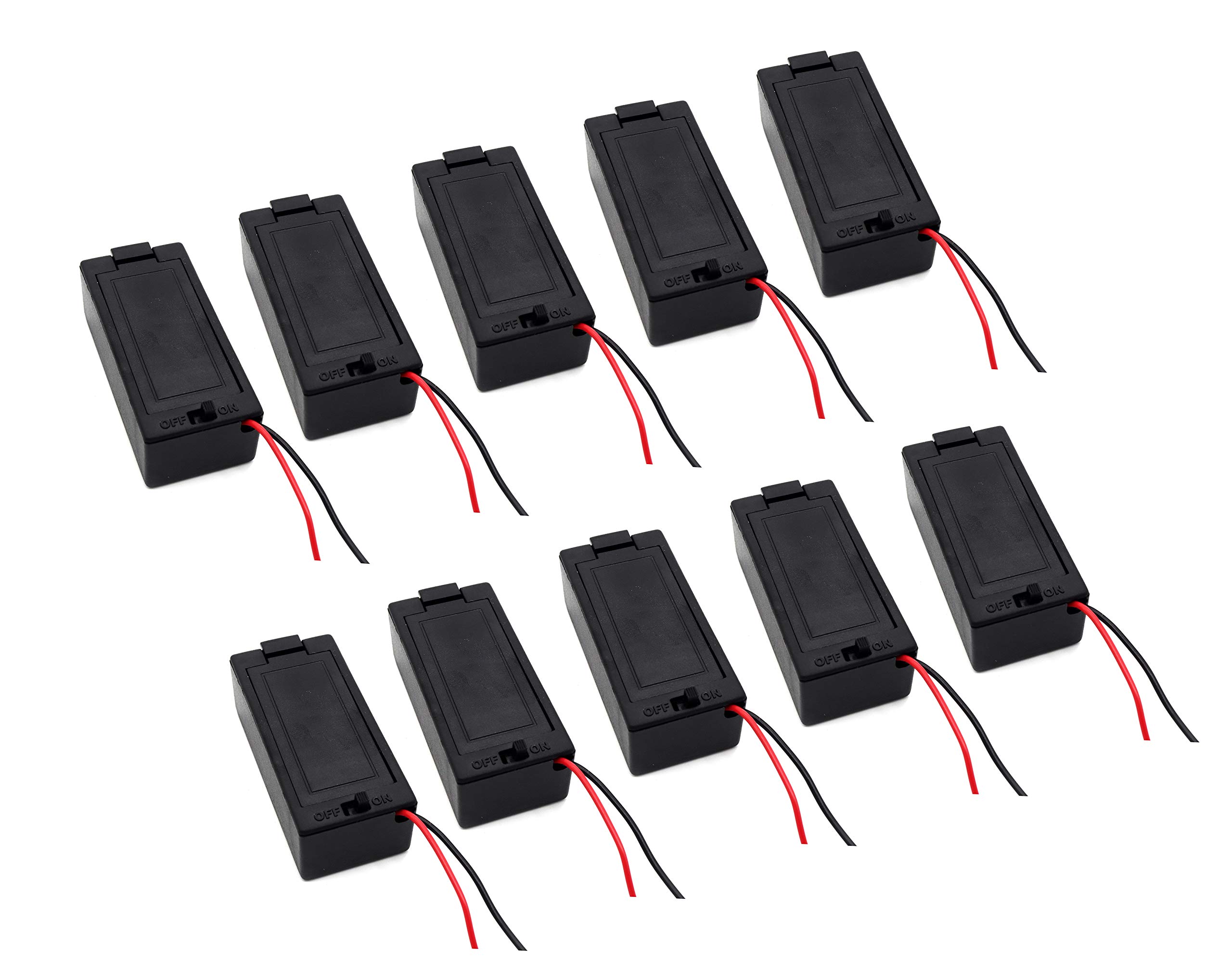 Electronic Spices (Pack of 10) 9V Battery Holder with ON Off Switch Black Cover Lead Wires 9V Battery holder (B08KW33527) Amazon Price History, Amazon Price Tracker