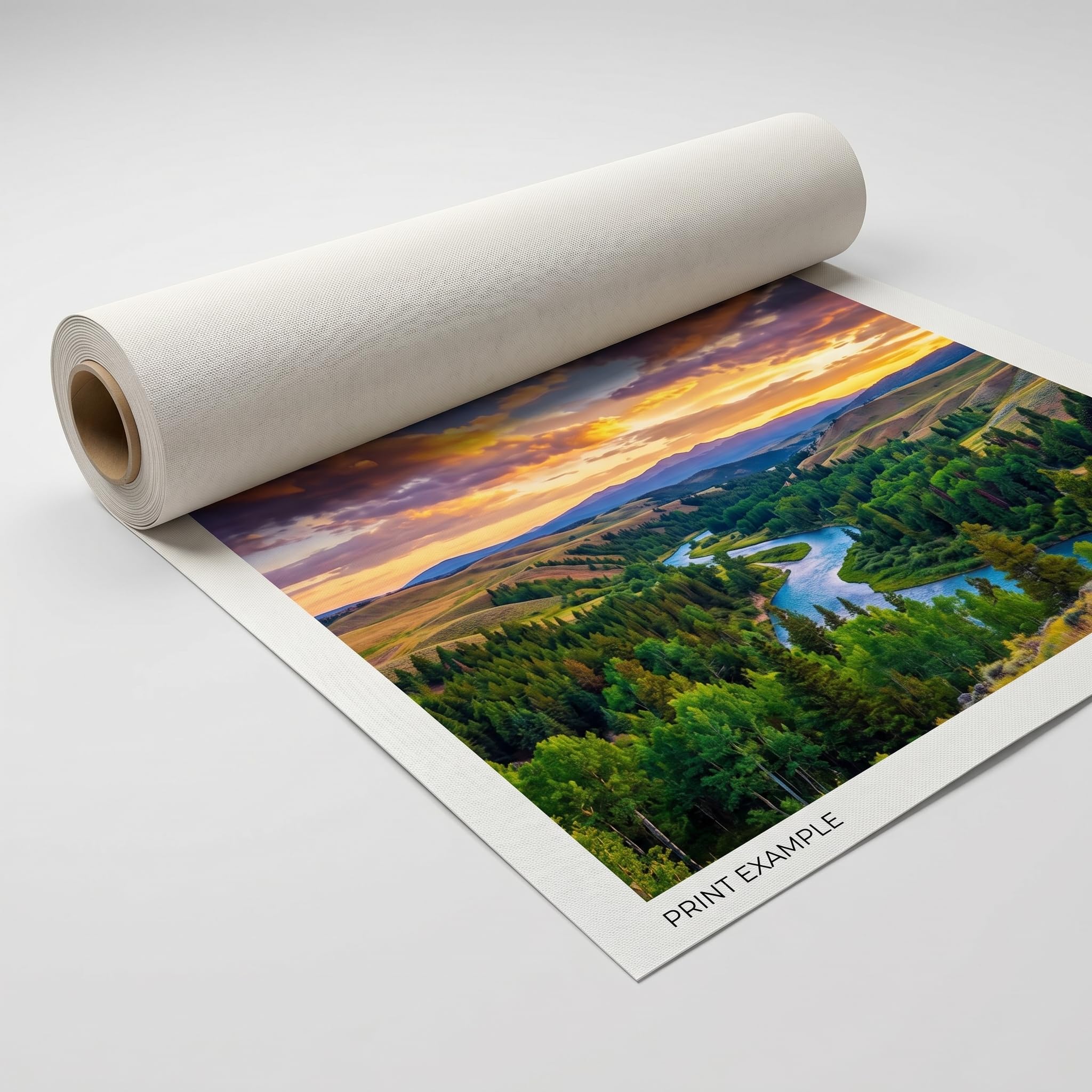 Polyester Leinwand Rolle 300 g/m² Halbglänzend | Premium Inkjet Canvas für Kunstdruck & Fotodruck | Wasserresistent & langlebig | Für Solvent-, Eco-Solvent- & Latexdruck (0,914 x 30 m)