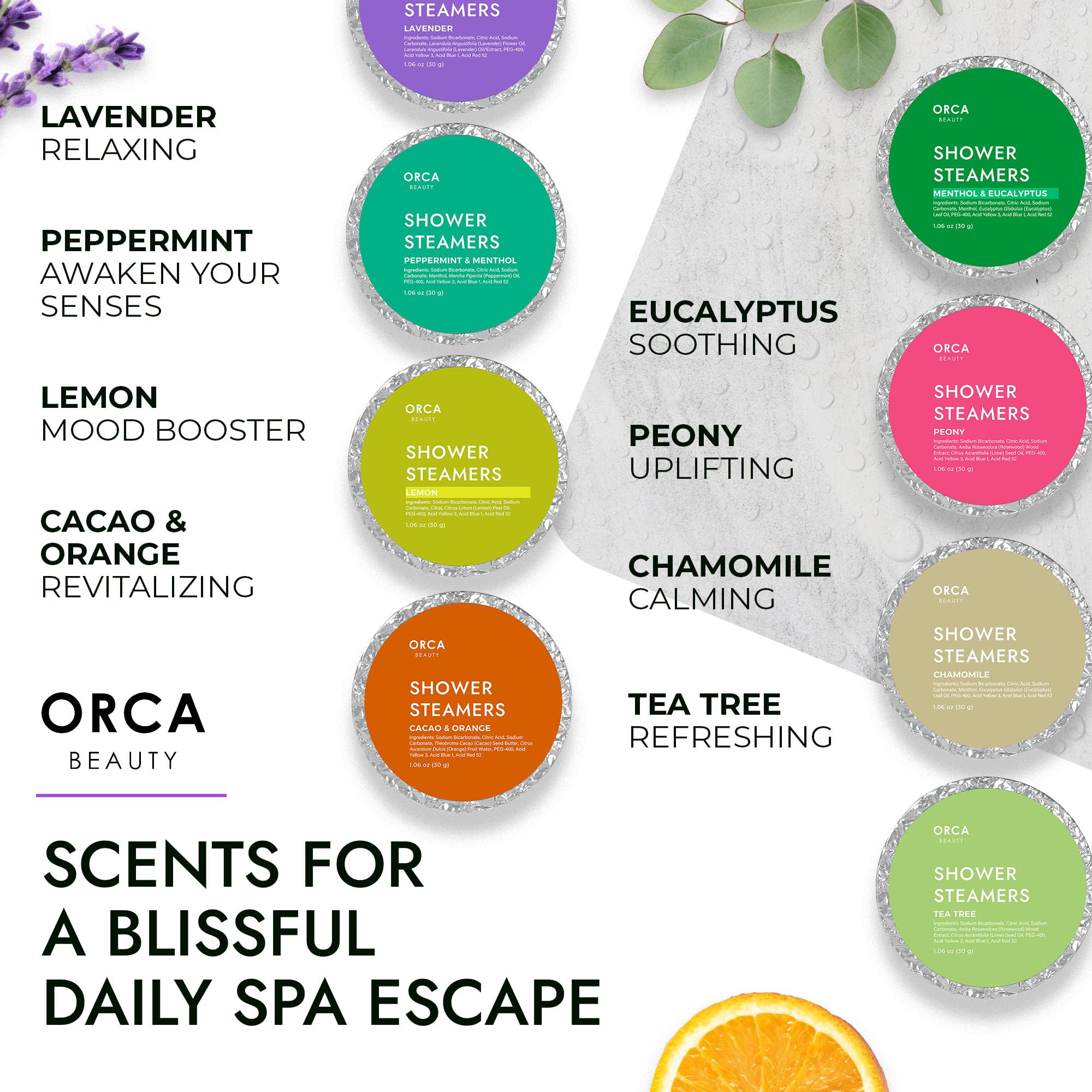 8 piezas de vaporizadores de ducha para aromaterapia y velas perfumadas, regalos de relajación para el cuidado personal de cumpleaños, bombas de ducha para aromaterapia, esenciales para el 5