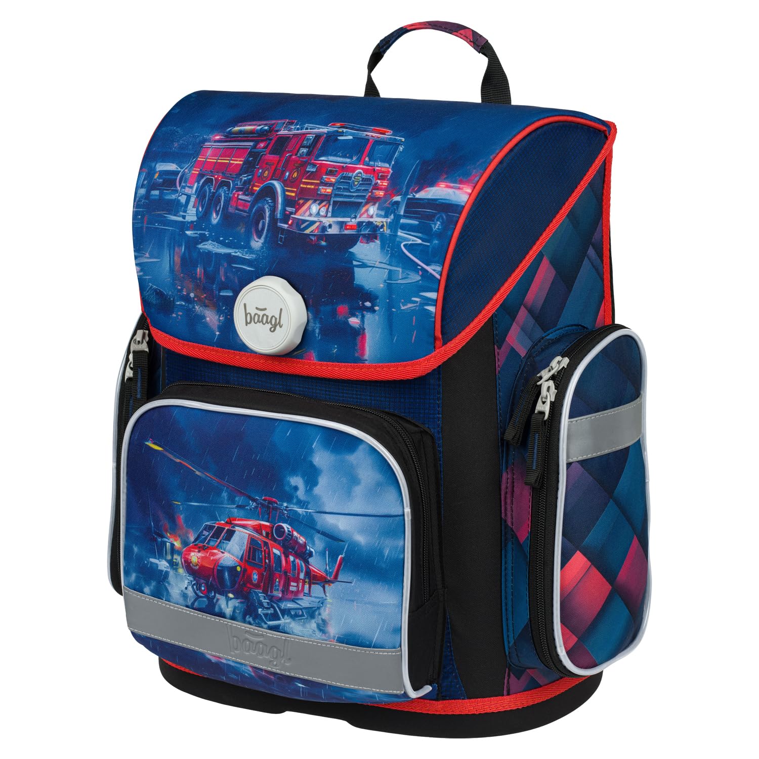 Baagl Zaino Per Ragazzi E Ragazze Per La 1ª Classe (O 2ª Classe), Zaino Ergonomico Per Ragazzi E Ragazze Della Scuola Elementare, Zaino Leggero Per Bambini Con Cinghia Sul Petto, Salvavita., Taglia-image