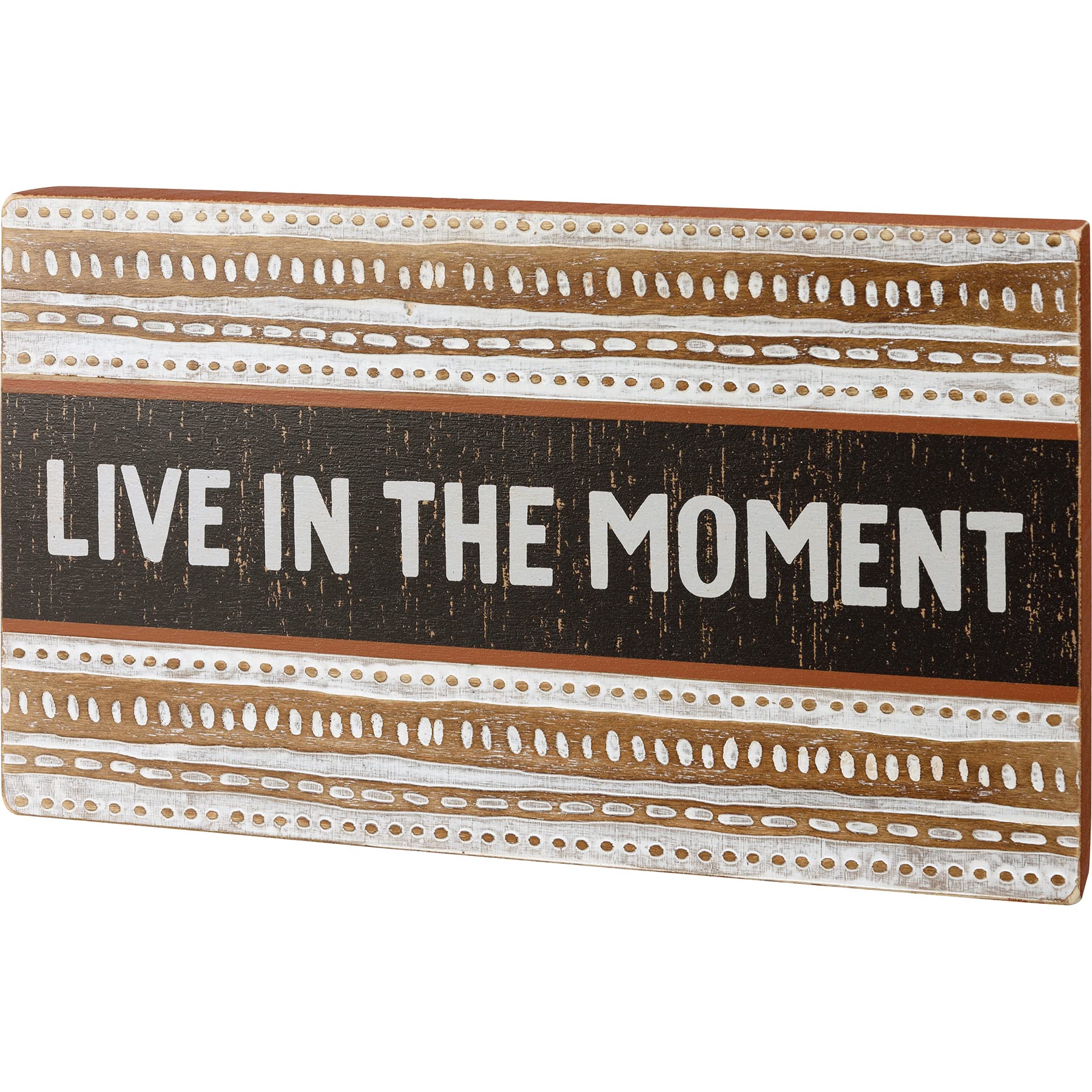 Primitives By Kathy 113918 Live in the Moment Slat - Cartel de caja (35,5 cm)
