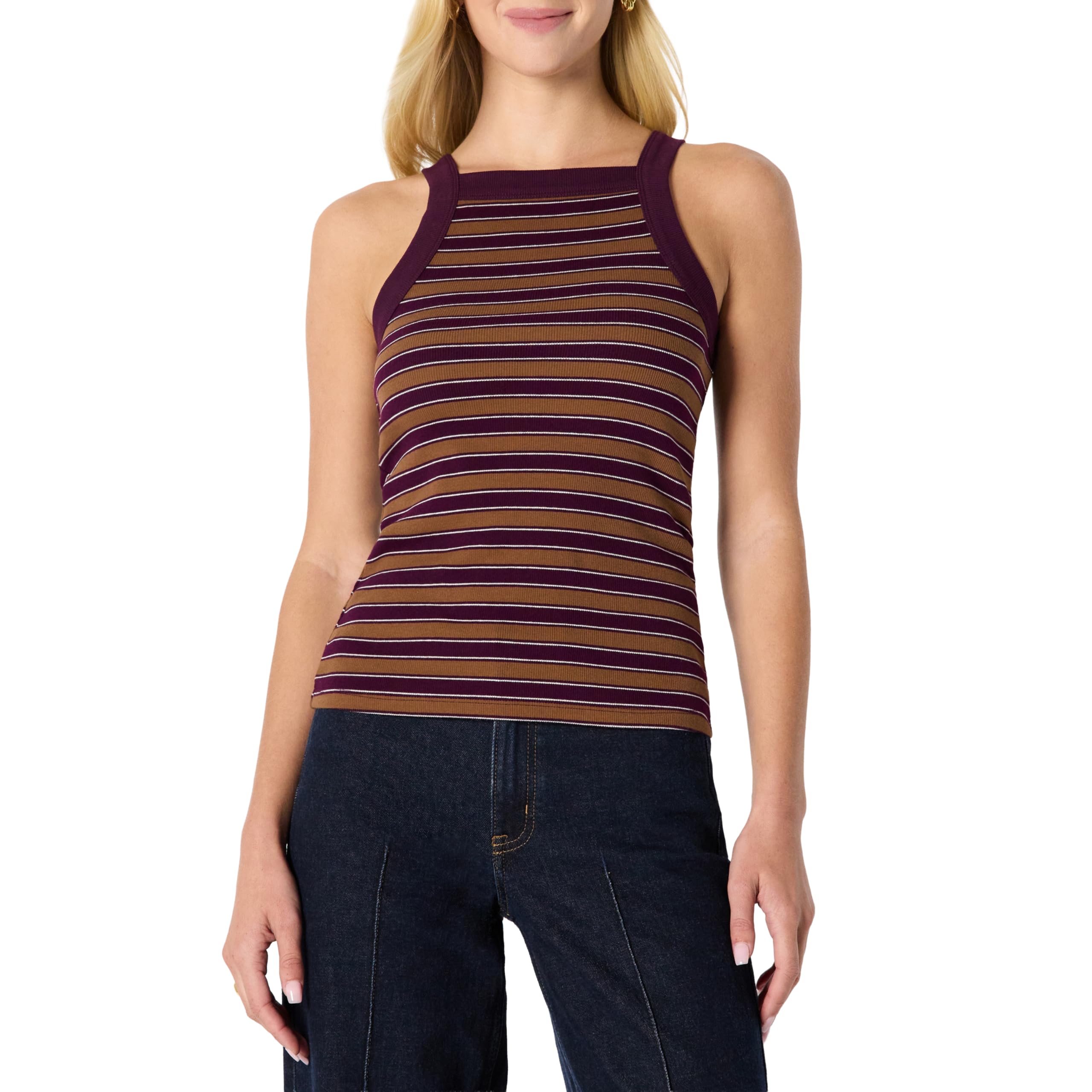 Amazon Essentials Demis Pick Womens Slim-Fit Stretch Rib High-Neck Tank