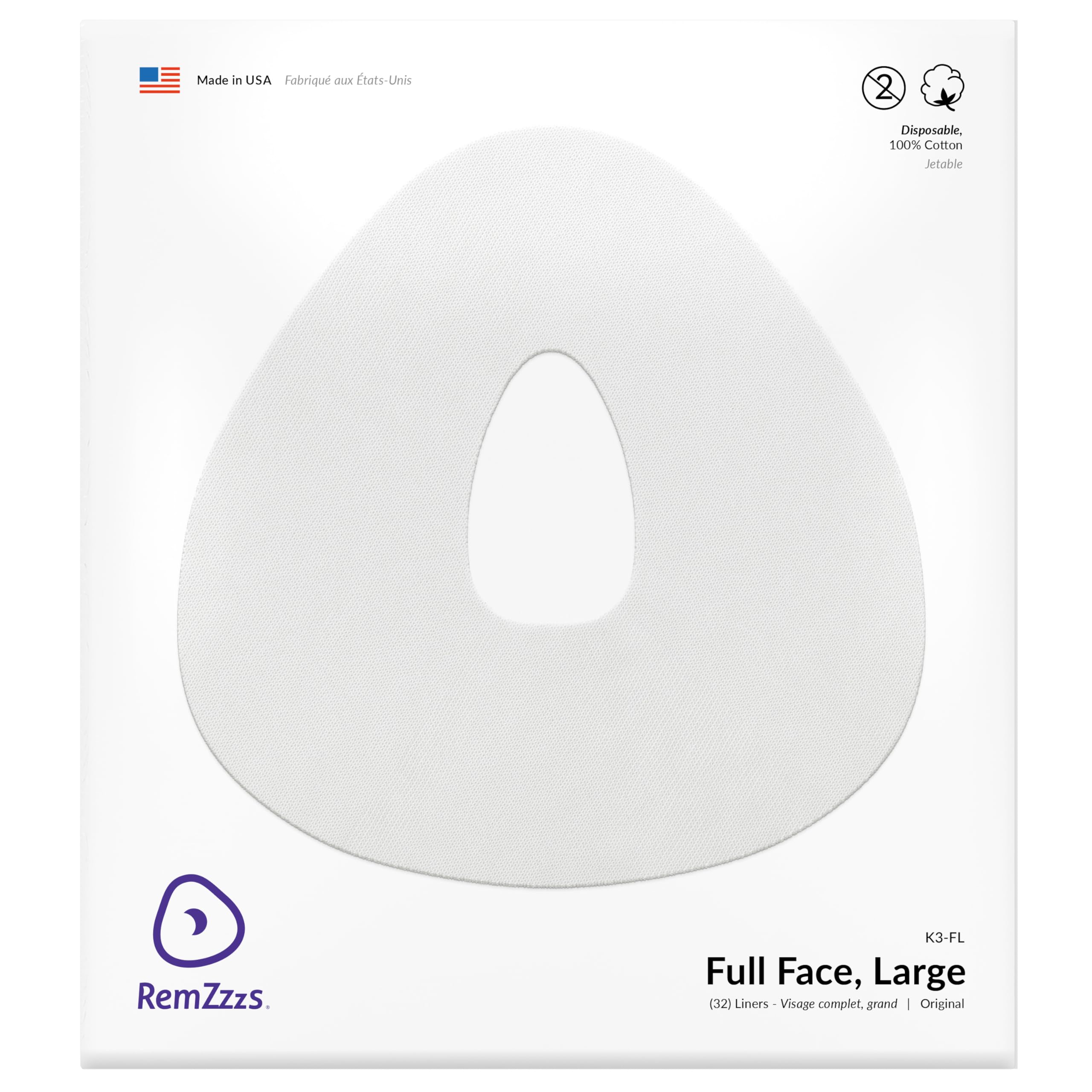 RemZzzs Full Face Cpap Mask Liners (K3-FL) - Reduce Noisy Air Leaks and Painful Blisters - Cpap Supplies and Accessories - Compatible with Resmed Respironics DeVilbiss