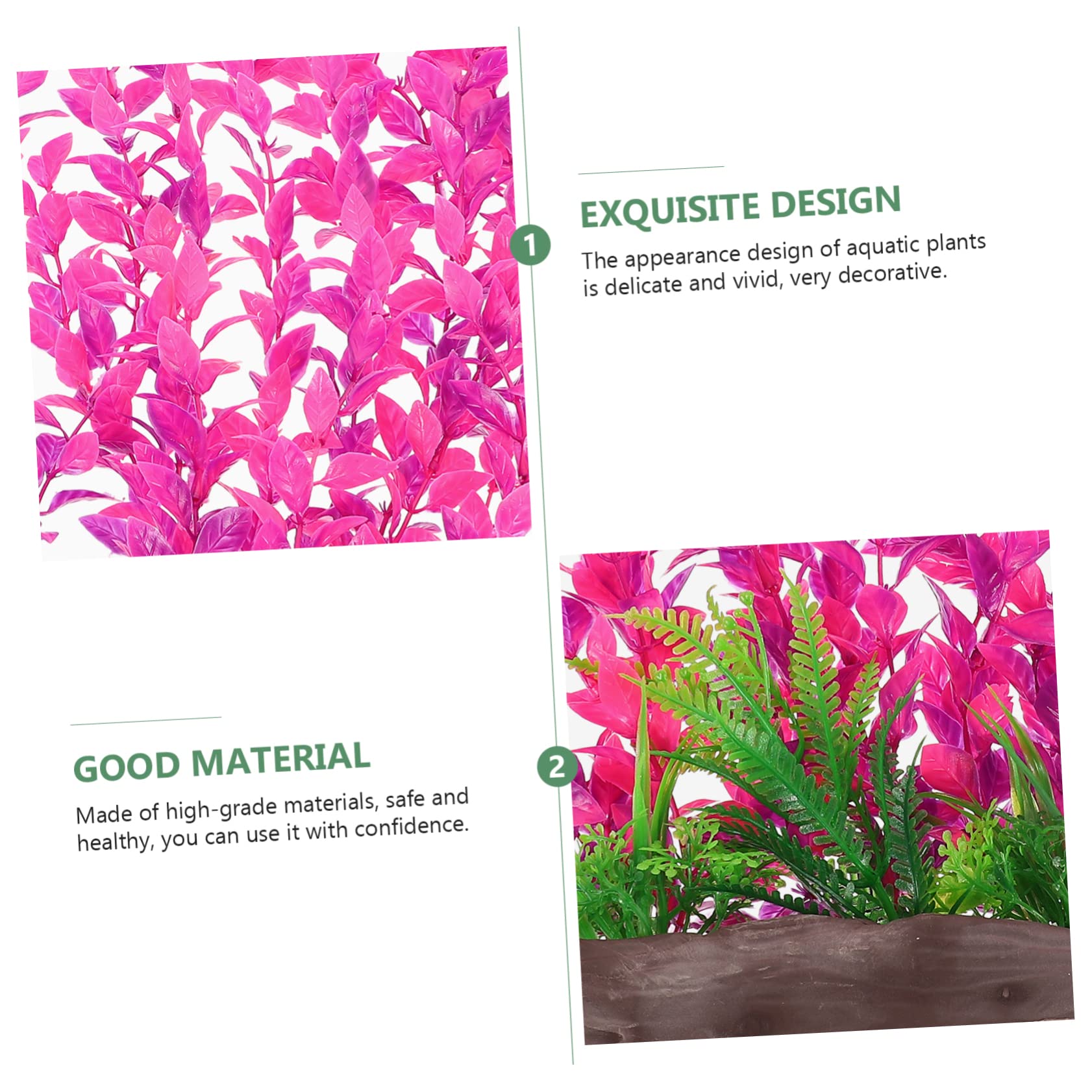 Yardwe 3St Aquarienlandschaft gefälschter Fisch künstliche Pflanzen Aquarium Fischbecken Wasser- Panzer Artificial Plant aquariumpflanzen Dekorationen für Betta-Becken Betta-Blatt Plastik