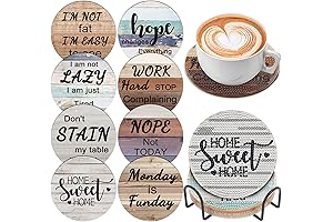 8 Piece Inspirational Diamond Painting Coasters Kit