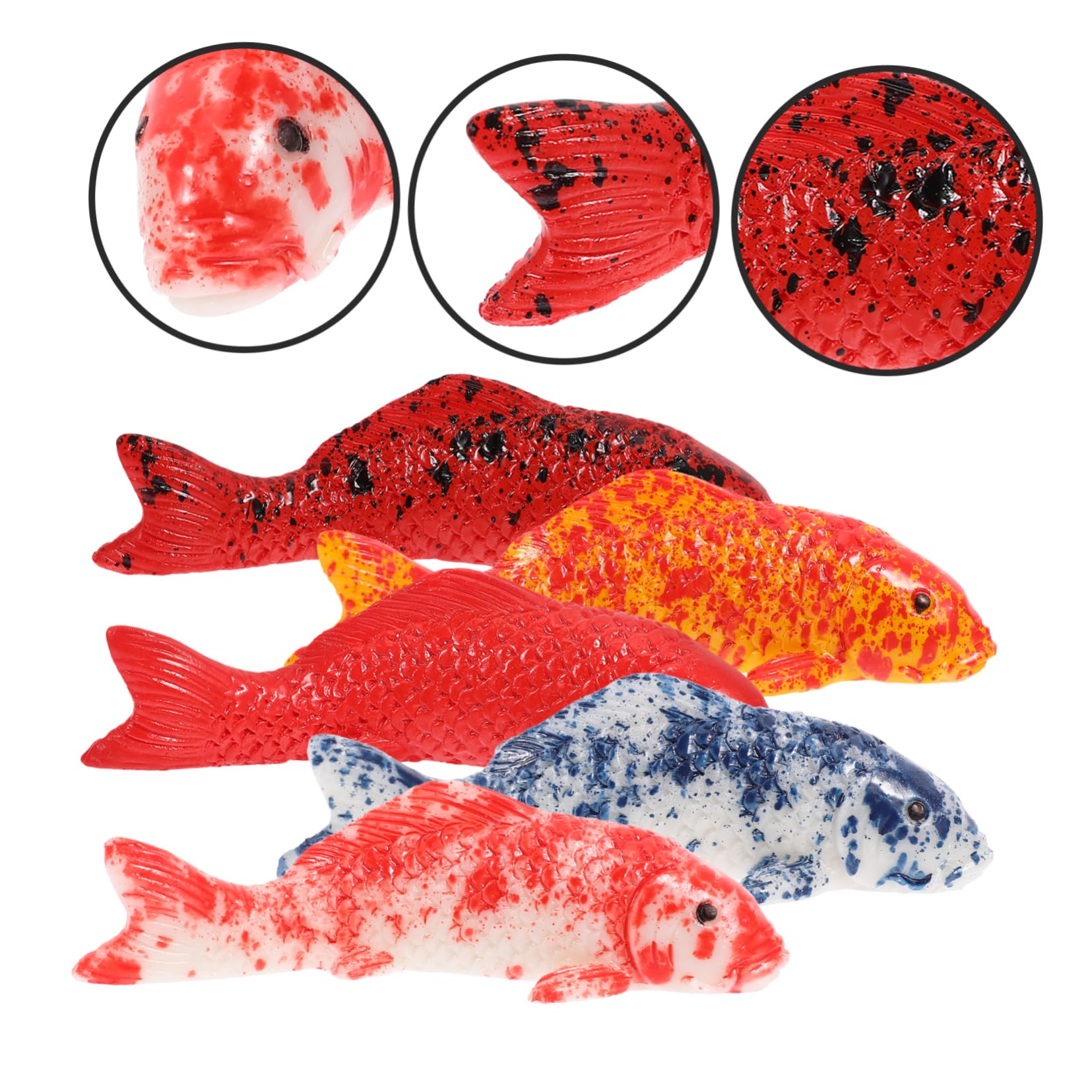 Kisangel 20 Piezas De Peces Falsos Roca De Falsa Decoración De Peces Peces Ornamentales De Resina