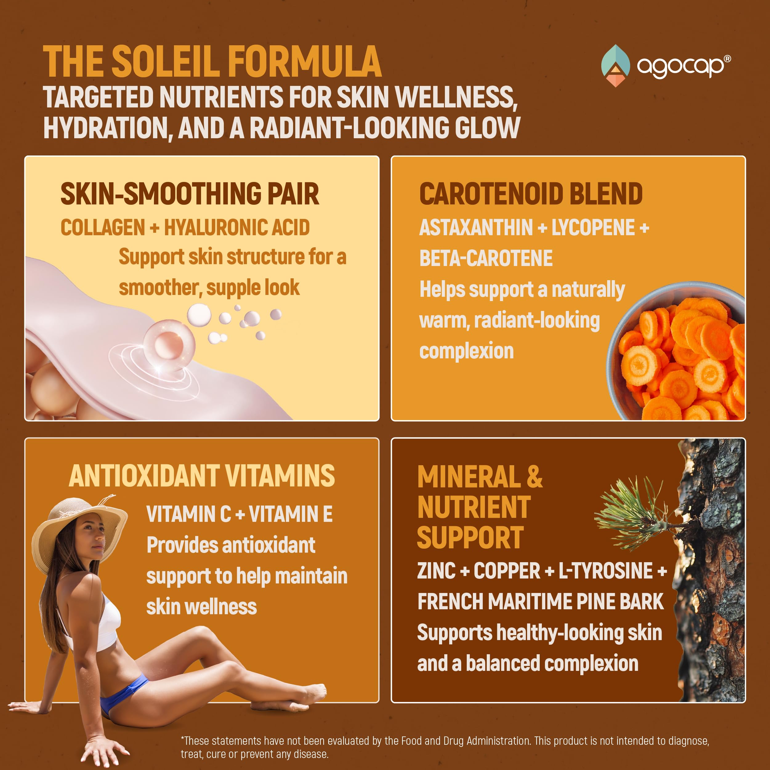 Soleil, Tanning Pills for Natural Glow. Self Tanner Astaxanthin — Amazon image 5