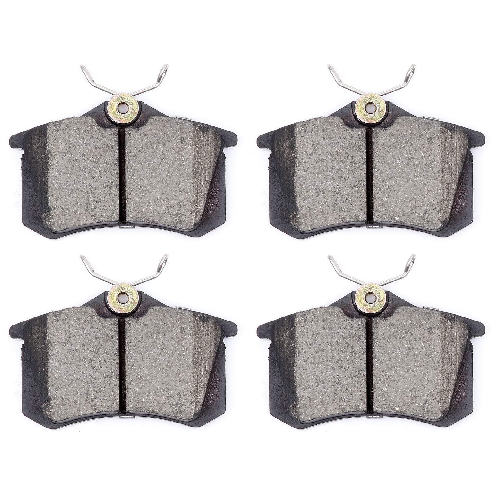 cciyu D1017 Ceramic Rear Brake Pad Set Fit For Audi A3,A4,A6,A6 Quattro,A8 Quattro,S4,S6,S8,TT,For Peugeot 405,For VW For TYPE 1,For Cabrio,For Eos,For Golf,For Jetta,For Passat,For Quantum