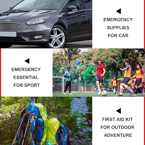Miniatura 4 de Kit de primeros auxilios de viaje pequeño, 276 piezas, suministros para negocios, juego de emergencia de primeros auxilios, artículos esenciales