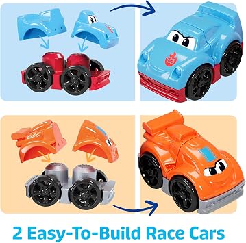 MEGA BLOKS First Builders Build & Race Rig Toddler Blocks Toy