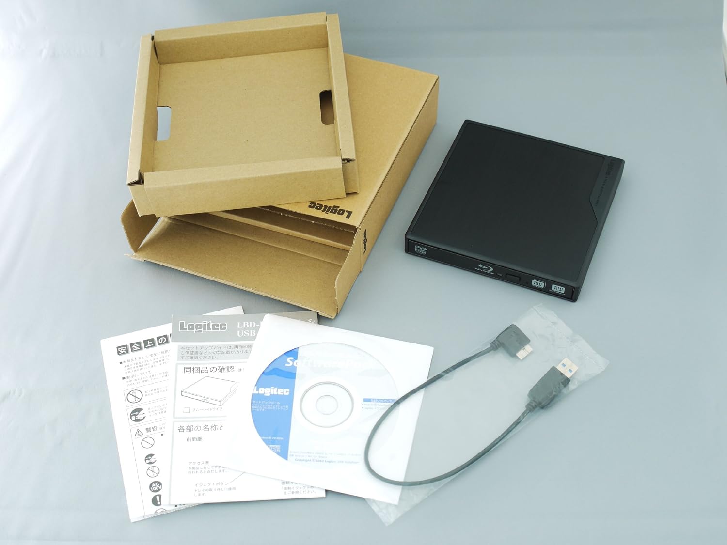 For USB3.0 portable Blu-ray drive with BDXL writing [Logitec USB bus-powered] Black LBD-PME6U3LBK [Frustration-Free Packaging (FFP)]